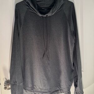 Athleta long Gray Hooded Sweatshirt petite large